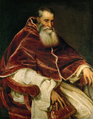 Papa Paolo III Farnese ritratto da Tiziano